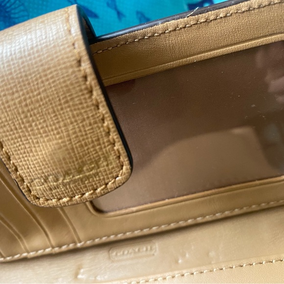 COACH SAFFIANO LEATHER Wallet Wristlet OL-SCHOOL - Picture 9 of 14